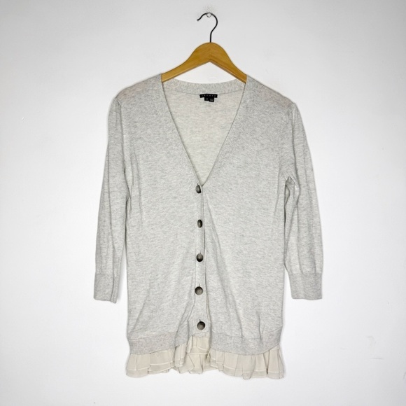 Theory Cotton Cashmere Cardigan Sweater Size Large - Picture 2 of 7